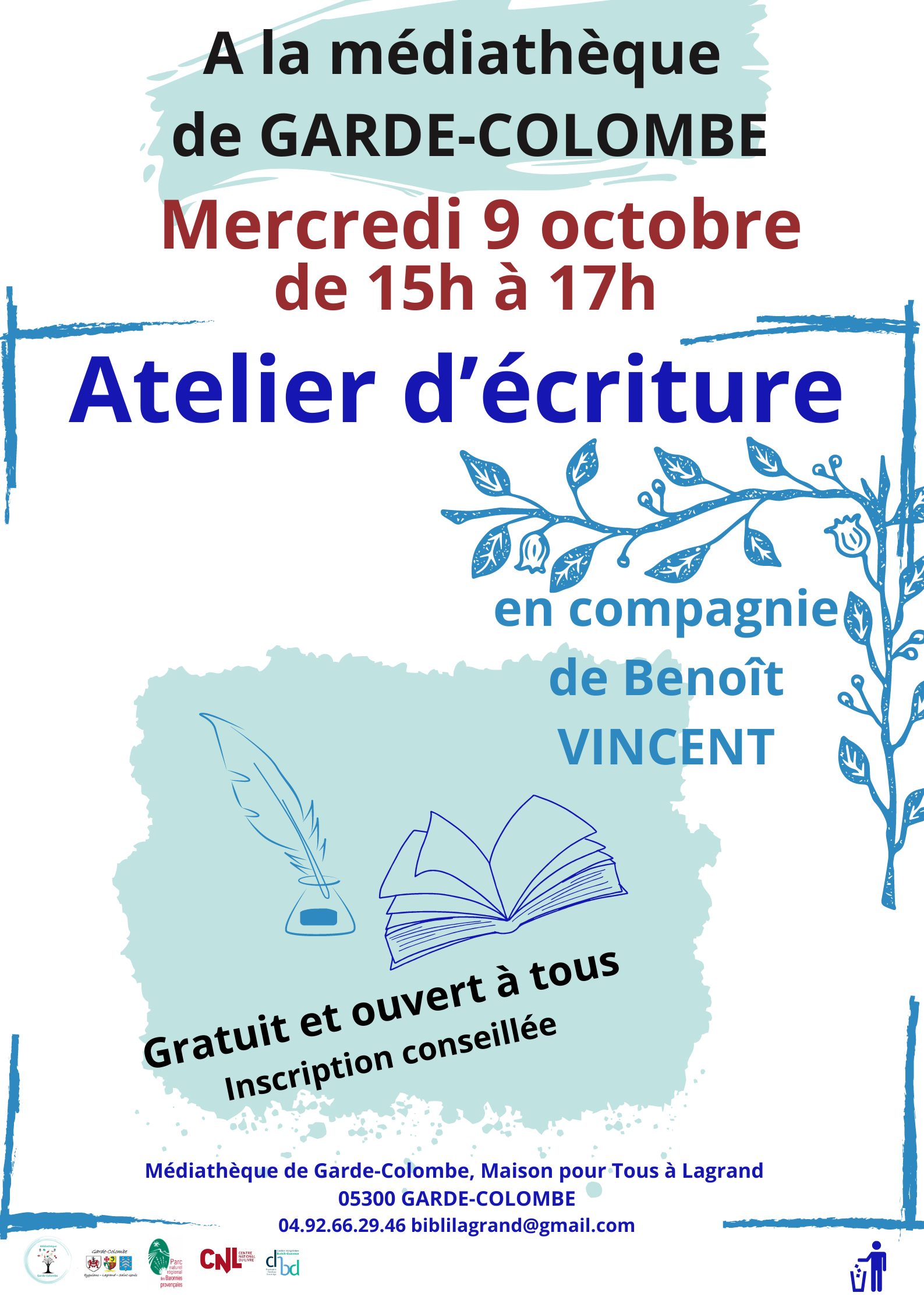 ateleir écriture Benoit Vincent