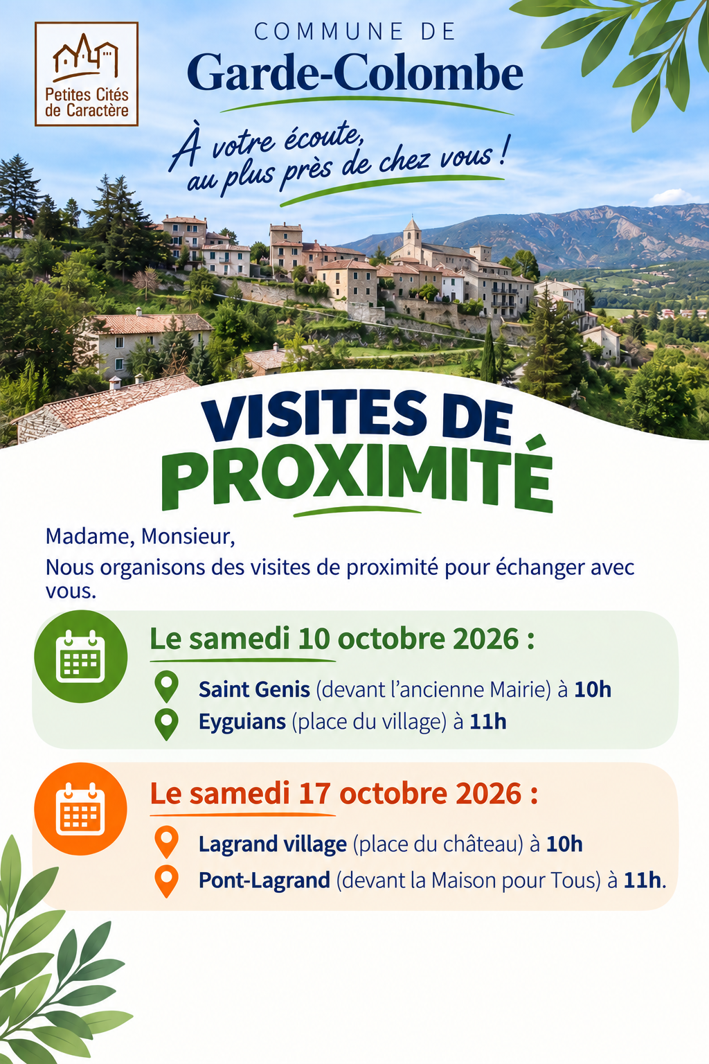 Visites de proximité - 2026